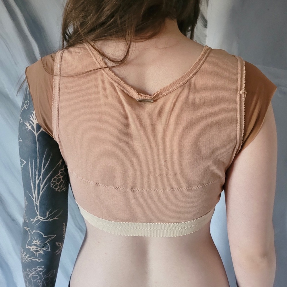 VPL nude crop top bra made in USA 100% cotton